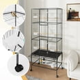 thumbnail image 2 of Ourlova 69-Inch Extra Large Bird Cage with Stand and Feeding Accessories for Parrots Conures Macaws Cockatoos Parakeets, 2 of 7