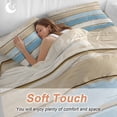 thumbnail image 4 of Vintage Bedding Duvet Cover Set Queen Size 4 Pieces Farmhouse Blue Beige Wood Grain Country Style Bedding Set with Zipper Closure, 1 Comforter Cover 90x92 Inches 1 Flat Sheet & 2 Pillow Cases, 4 of 7
