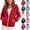 Red, variant on Chiccall Girls Bows Zip Up Hoodies Drawstring Pocket Loose Soft Daily Sweatshirt School Walking Street Outdoor Holiday Hooded Zip Jacket for Kids