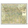 thumbnail image 2 of Johnson 31x26 White Modern Wood Framed Museum Art Print Titled - Missouri - Johnson 1888, 2 of 4