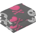 thumbnail image 2 of Dreamtimes Heart Crossbone Hand Towels 2 PCS, Cotton Bath Towel for Drying Face Hands Body Decorative Water Absorbent Lightweight Towels for Bathroom Ktichen Travel Gym,16"x28", 2 of 7