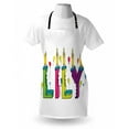 thumbnail image 3 of Lily Apron Hand Drawn Merry Arrangement of Letters Birthday Themed Female Name with Balloons, Unisex Kitchen Bib Apron with Adjustable Neck for Cooking Baking Gardening, Multicolor, by Ambesonne, 3 of 3