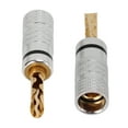 thumbnail image 4 of Serrated Banana Plug, Prevent Short Circuit Audio Banana Plug  For Home Theater Black, 4 of 8