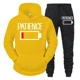 thumbnail image 3 of Conjunto de 2 piezas de sudadera y pantalones divertidos con estampado de batería "PATIENCE" para hombre, sudadera de manga larga, chándal, ropa deportiva unisex, 3 of 5