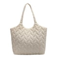 thumbnail image 1 of Bolsos Acolchados para Mujer Bolso Con Asa Superior Nylon Elegante para El (Beige), 1 of 8
