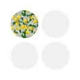 thumbnail image 2 of Kll Round Shape Drink Coasters Set Of 4,Pu Leather Absorbent Coasters Set Decorative Coffee Cup Coasters Housewarming Gift For Home Decor-Lemon1, 2 of 9
