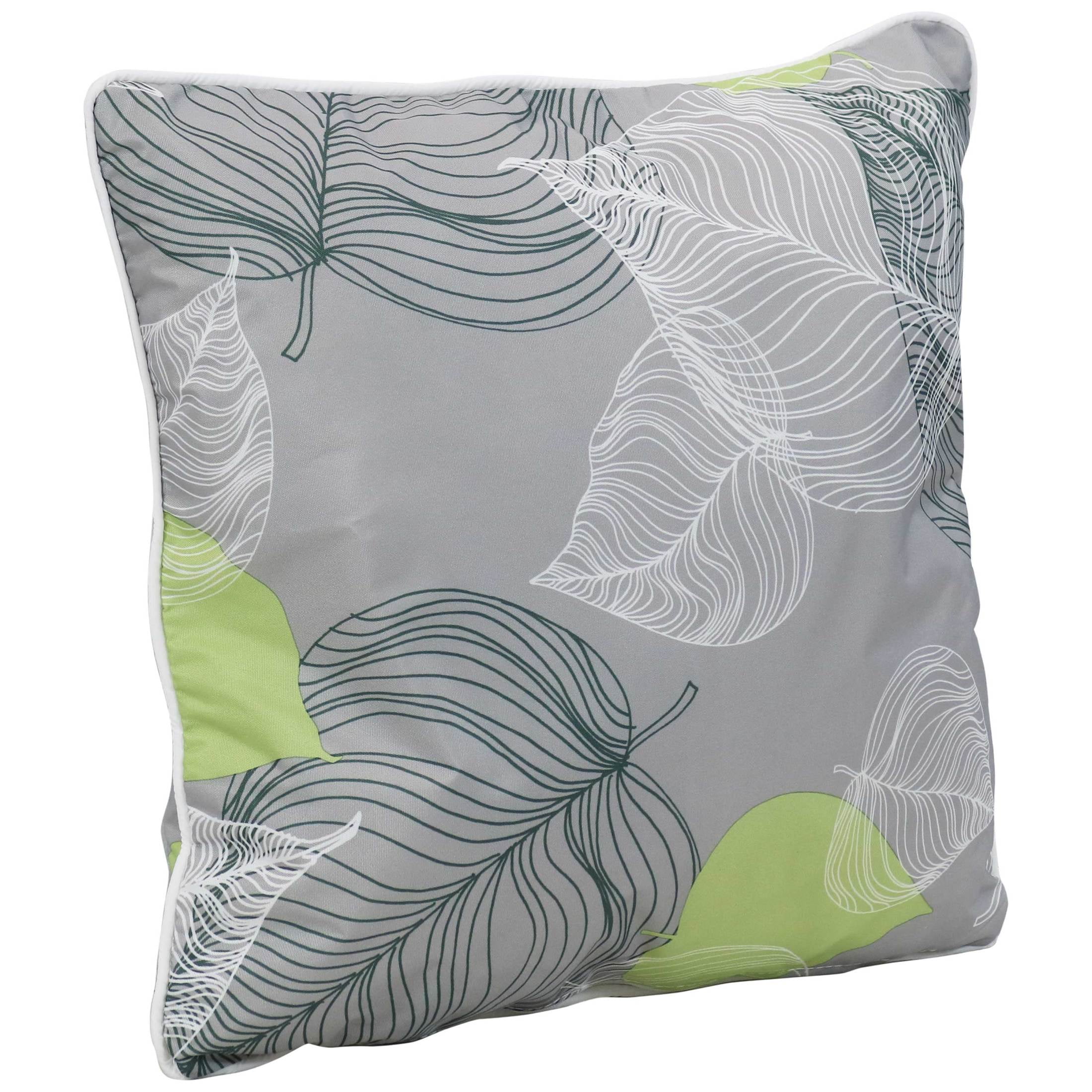 Sunnydaze 16" x 16" Lush Foliage Polyester Square Outdoor Throw Pillows, 2 Count