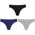 thumbnail image 1 of TrowBridge-bragas de satén de seda para mujer, ropa interior sin costuras, tangas suaves y acogedoras, lencería Sexy, ropa interior deportiva, 3 uds./Set, 1 of 4