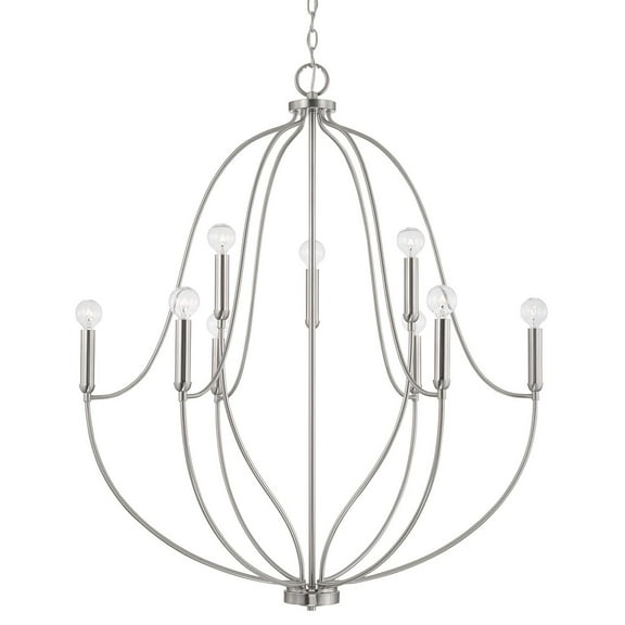 Capital Lighting 447091 Madison 9 Light 33" Wide Abstract Chandelier - Nickel