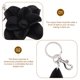 thumbnail image 3 of Hytrove Llavero Para Auto Con Floral Negro De Cuero Y Metal Para, 3 of 7