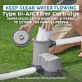 thumbnail image 6 of Bestway 1,500 GPH Filter Pump for Above Ground Swimming Pool w/ Type III-A/C Cartridge, 6 of 7