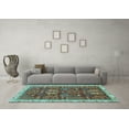 thumbnail image 3 of Ahgly Company Indoor Rectangle Abstract Light Blue Modern Area Rugs, 2' x 5', 3 of 4