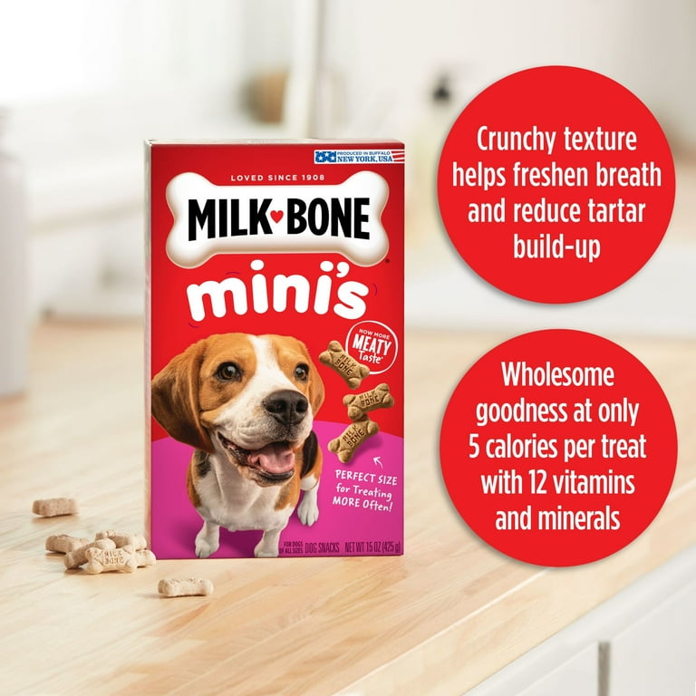 Milk Bone Original Mini Dog Biscuits Crunchy Dog Treats 15 oz