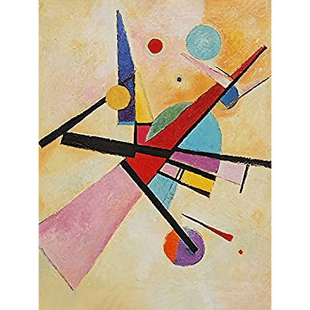 Abstract Geometric Shapes Decor Art/Canvas Print, Perfect for Living Room, Bedroom, Office, Study Room, Dining Room, Hallway, Hotel and Studio Decoration, Vibrant Colors and Dynamic Composition.