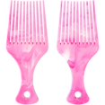 thumbnail image 1 of wonim44 2 Pcs Afro Lift Hair Pick Comb Pink Wide Tooth for Hair Styling Detangling for Women Men Pink, 1 of 1