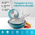thumbnail image 2 of Gotham Steel Ocean Cookware, 3 Piece Set, Aqua Blue, 2 of 6