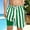 Green, variant on Boys Swim Trunks, Kids Swim Shorts, Two Tone Striped Print Beach Shorts with Mesh Pockets UPF 50 Pink 7-8 Years