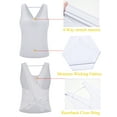thumbnail image 6 of Women Mesh BacklessTank Top Quick Dry Yoga Gym Sports Tops Shirts Tank Active Stretch Sleeveless Workout Vest, 6 of 6