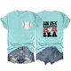 thumbnail image 1 of Camisetas de Manga Corta para las Mujeres Carta Impresa Doble Cara Suelta Tee, Casual Vintage Verano Top Mujeres, 1 of 3