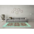 thumbnail image 3 of Ahgly Company Indoor Rectangle Abstract Light Blue Modern Area Rugs, 5' x 7', 3 of 4