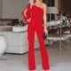 thumbnail image 1 of ICHUANYI Liquidación Mujer Moda Verano Sólido Casual Manga Larga Un Hombro Vendaje Suspender Mono ICHUANYI WER202308232574, 1 of 6
