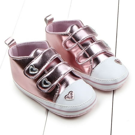 

Toyella Soft sole velcro baby toddler shoes Pink 13CM