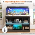 thumbnail image 6 of Magic Union 55-75 Gallon Large Fish Tank Stand, Heavy Duty Aquarium Stand w/Power Outlet and Sliding Barn Doors, Table for Fish Turtle Tank Reptile Terrarium w/Cabinet for Accessories Storage, 6 of 9