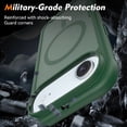 thumbnail image 6 of For iPhone Air Case, 360° Rugged Protective Shell with Screen Protector, Heavy Duty Shockproof Case Matte Translucent Compatible with Magsafe, Green, 6 of 6