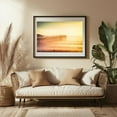 thumbnail image 3 of Golden Hour Waves - Photography Sunset Beach Ocean Seascape Coastal Boardwalk Black Framed Wall Art Print 20 x 30 inches, 3 of 4