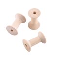 thumbnail image 4 of 10pcs Wooden Empty Thread Spools Natural Wood Color 47mm x31mm, 4 of 9