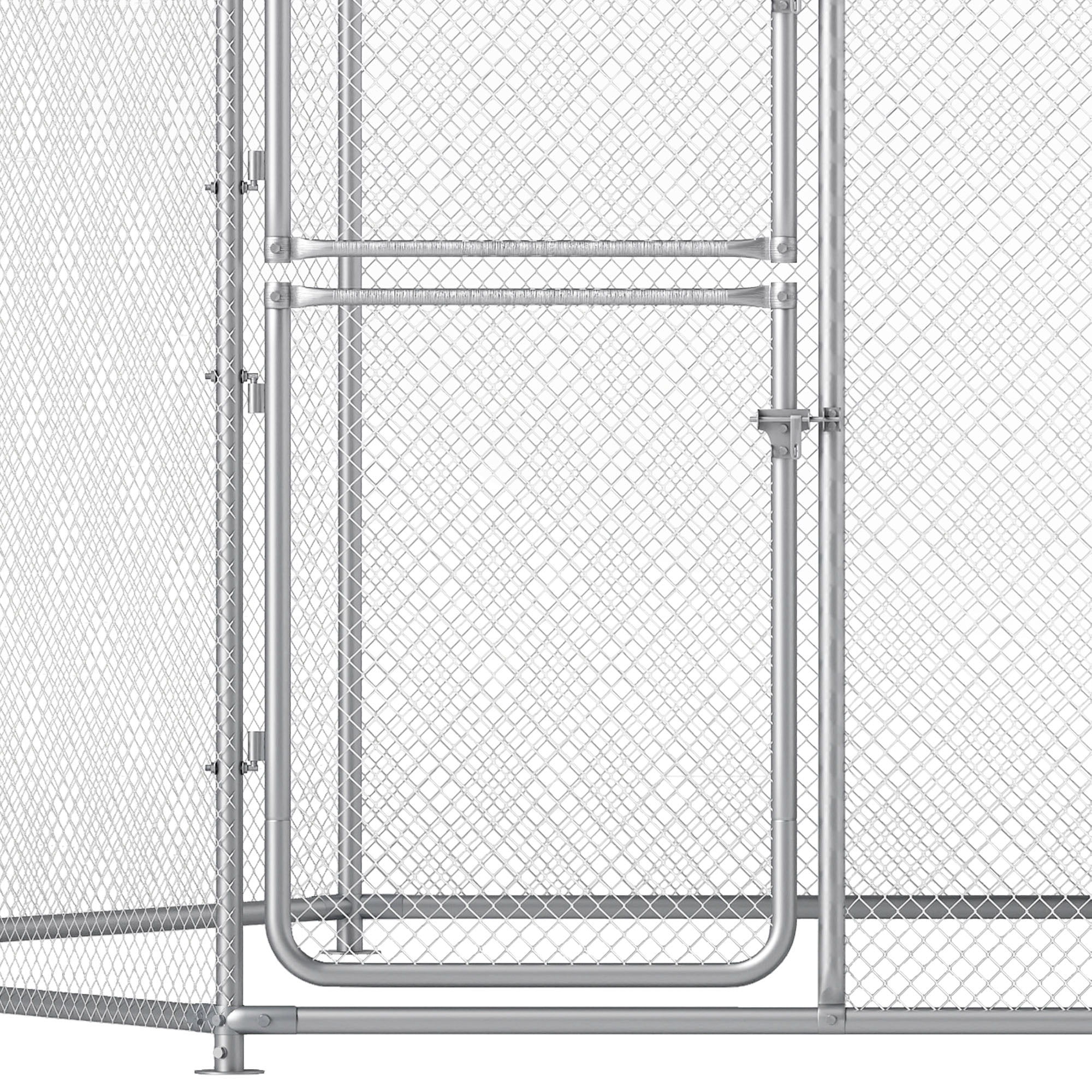 Dextrus XXL Heavy-Duty Outdoor Dog Kennel with UV-Resistant Roof & Lock - 13.1×11.2×7.6FT Reinforced Pet Pen House for Yard, Medium & Large Dogs Playpen with Dual-Door Design
