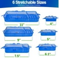 thumbnail image 5 of Stretch Lids Silicone Food Storage Container Lids - Reusable Rectangular 6-Pack - Leak-Proof & Eco-Friendly Covers for Fresh Food Storage in Plastic Containers, Jars, Bins, cups & Mason Bowls - Pink, 5 of 6