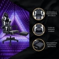 thumbnail image 3 of Silla Gamer Ergonómica IG642 Reclinable hasta 135°  Soporta hasta 120 kg con reposapies y Cojines para Soporte de Cuello y Lumbar Silla de Oficina y Escritorio Ejecutiva, 3 of 8