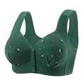 thumbnail image 1 of HongQid Plus Size T Shirt No Underwire Bra for Women Front Closure Full Coverage Everyday Bra Adjustable Straps Bralettes, 1 of 2