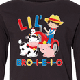thumbnail image 4 of Inktastic Farmer Tractor EIEIO Little Bro Long Sleeve Youth T-Shirt, 4 of 5