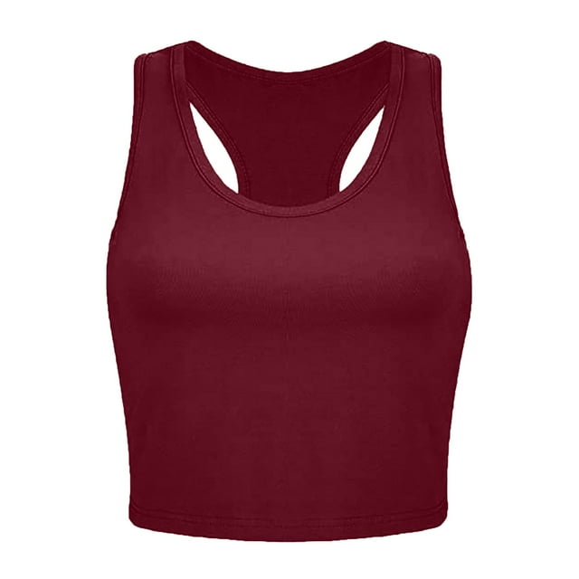 GDREDA Débardeurs Athlétiques pour Femmes, Imprimé Lever de Soleil, Sans Manches, Randonnée, Vin, m