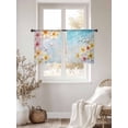 thumbnail image 2 of Summer Coastal Sheer Curtains for Living Room Bedroom Ocean Beach Starfish Botanical Flowers Sheer Curtains 45 Inch Long 2 Panels Set Light Filtering Curtain Window Treatments Drapes for Dining Room, 2 of 6