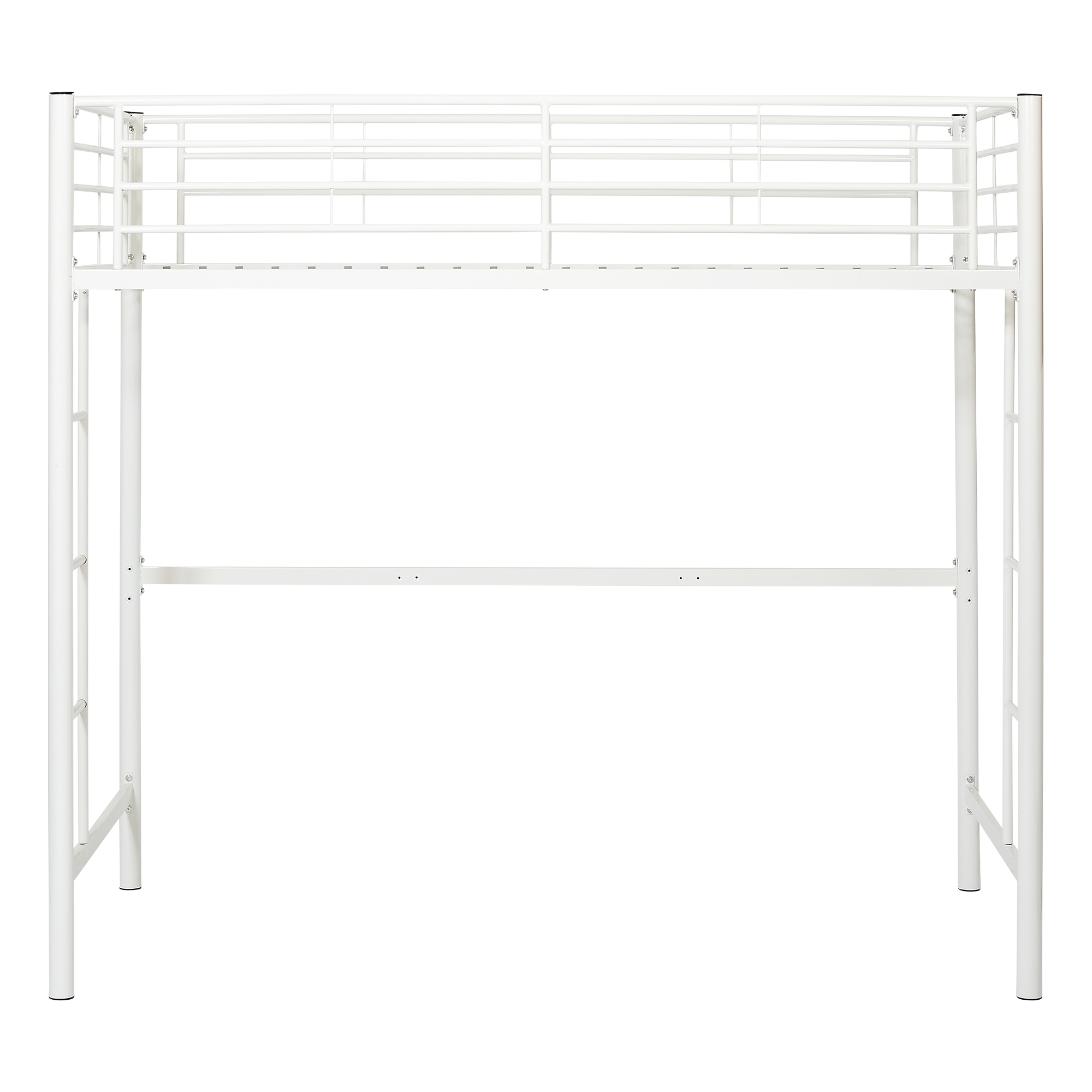 Walker Edison Premium Traditional Twin Metal Loft Bed, White - image 4 of 10
