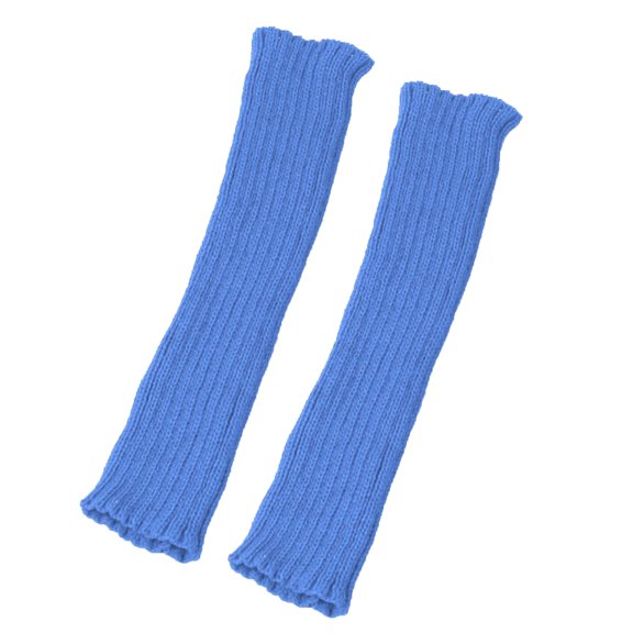 Winter Gloves for Women Elastic Arm Warmers Long Fingerless Thumb Hole Mittens And Men Cycling Gloves Blue