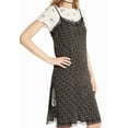 thumbnail image 4 of Free People Womens Margot Twofer Slip Dress Black Combo 4, 4 of 5