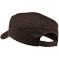 thumbnail image 3 of Mafoose Military Style Distressed Enzyme Washed Cotton Twill Caps in 4 Colors Chocolate Brown, 3 of 3