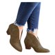 thumbnail image 4 of NECHOLOGY Botas Mujer Adulto Femenino Zapatos Botines de mujer Botines Chunky Para Mujer Botas Retro Pantalones Cortos Botas De Mujer Zapatos Botas De Mujer De Cuero (Khaki, 9), 4 of 5
