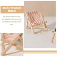 thumbnail image 2 of 2pcs Household Decorative Phone Stand Creative Beach Chair Shape Cellphone Bracket Desktop Ornament, 2 of 2