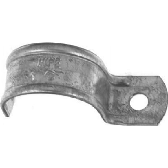 1" 1 Hole Steel Strap Snap On Type Zinc Plated Steel For Use With Rigi, Each