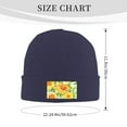 thumbnail image 3 of ZICANCN Spring Blossom Natural Flower Knit Beanie Hat, Winter Cap Soft Warm Classic Hats for Men Women, Navy Blue, 3 of 8
