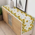 thumbnail image 4 of Sunflowers Table Runner - 60 Inch Long, Kitchen Dining Table Runner Dresser Scarves, Gray Plaid Pastoral Vintage Bee Farm Farmhouse Decor for Coffee Tables Wedding Party Banquet, 4 of 8