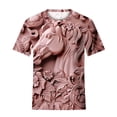 thumbnail image 4 of PVCS Womens Tops Women's Casual Retro Style Casual Printed Short Sleeve Blouse V-Sleeve Blouse/Shirt, 4 of 5