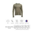 thumbnail image 4 of Expert Brand USA-Made Men's MoCA Cotton Blend Raglan Long Sleeve, Olive, XL, 4 of 5