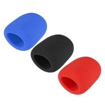 3PCS Thick Sponge Foam Mic Cover Handheld Microphone Windscreen Black Red Blue for KTV