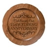 LifeSong Milestones Decorative Engraved 15th Anniversary Plate Cherry Wood 12"